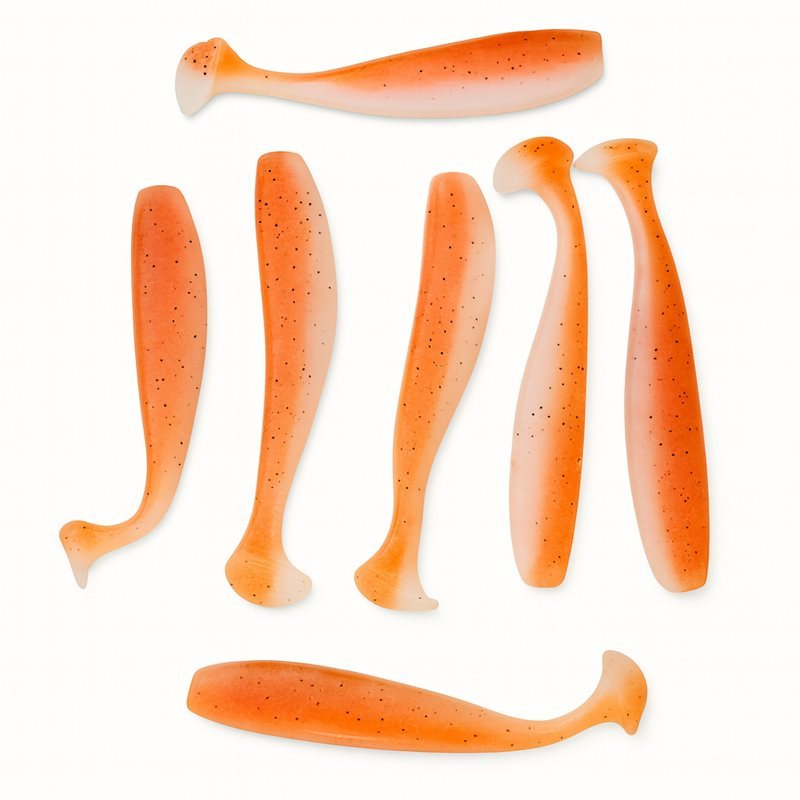 New Meito Silikon Balık Yemi – Turuncu 7 Adet