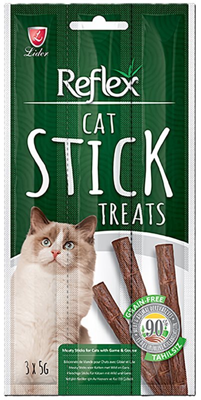 Reflex Cat Stick Treats Av Etli ve Kümes Hayvanlı Kedi Ödül Maması (3x5 Gr)