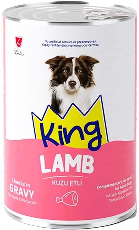 King Lamb Kuzu Etli Köpek Konservesi 400 Gr