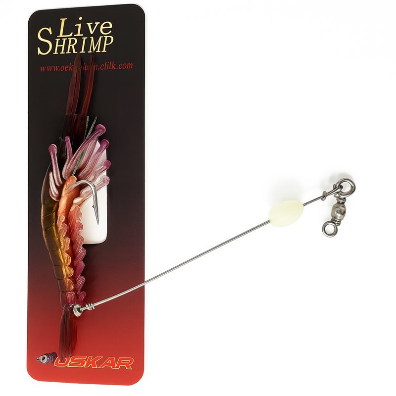 Oskar Karides Kırmızı (Hazır Takım – Silikon Karides Yem)