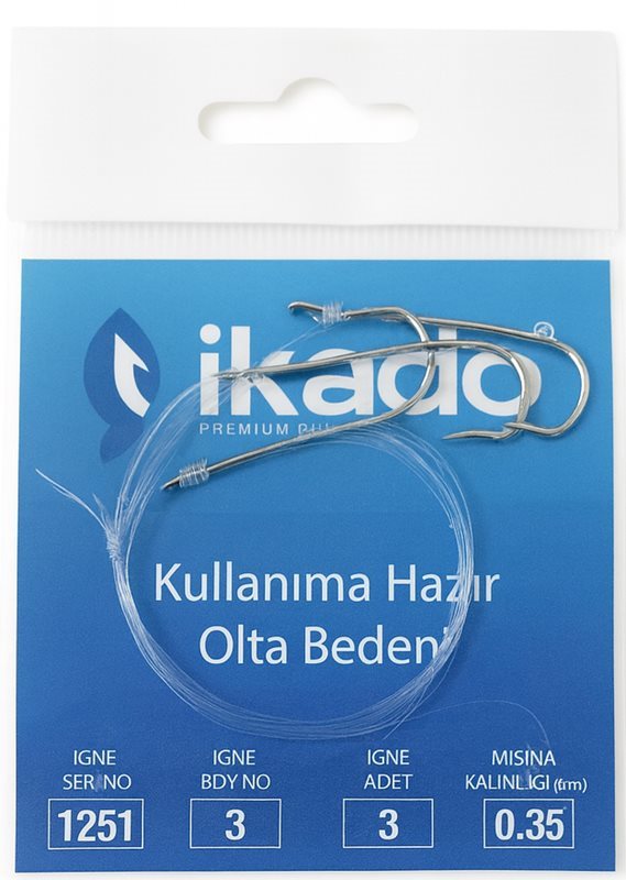 İkado 1251 3 İğneli Hazır Olta Bedeni 3 Numara