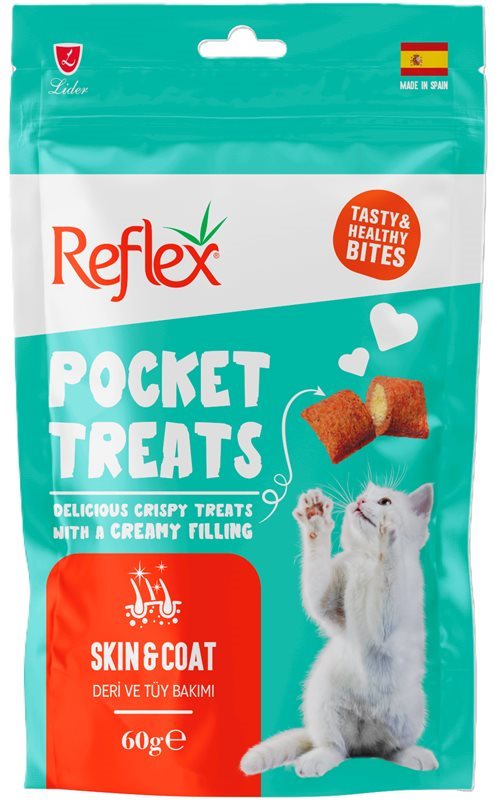 Reflex Pocket Treats Skin ve Coat Kedi Ödül Maması (60 Gr)