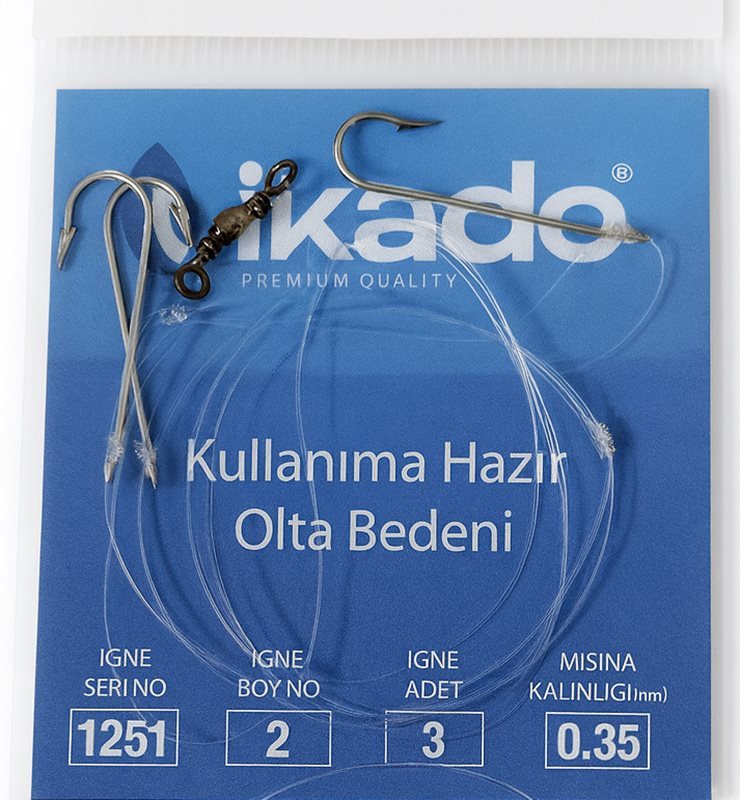 İkado 1251 3 İğneli Hazır Olta Bedeni 2 Numara