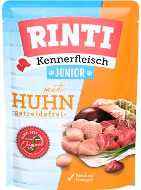 Rinti Kennerfleisch Junior Mit Huhn Tahılsız Tavuk Etli Yavru Köpek Yaş Mama