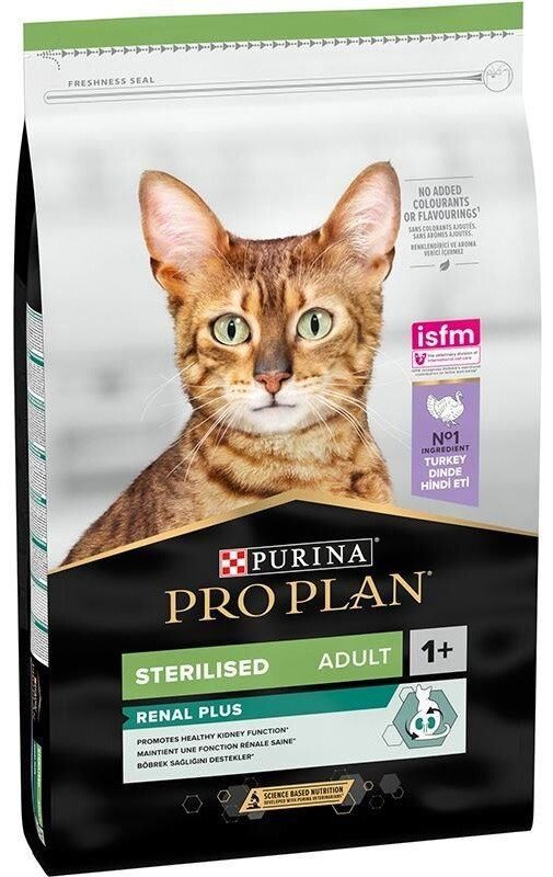Purina Pro Plan Sterilised Adult Renal Plus Hindi Etli Kedi Maması (10 Kg)