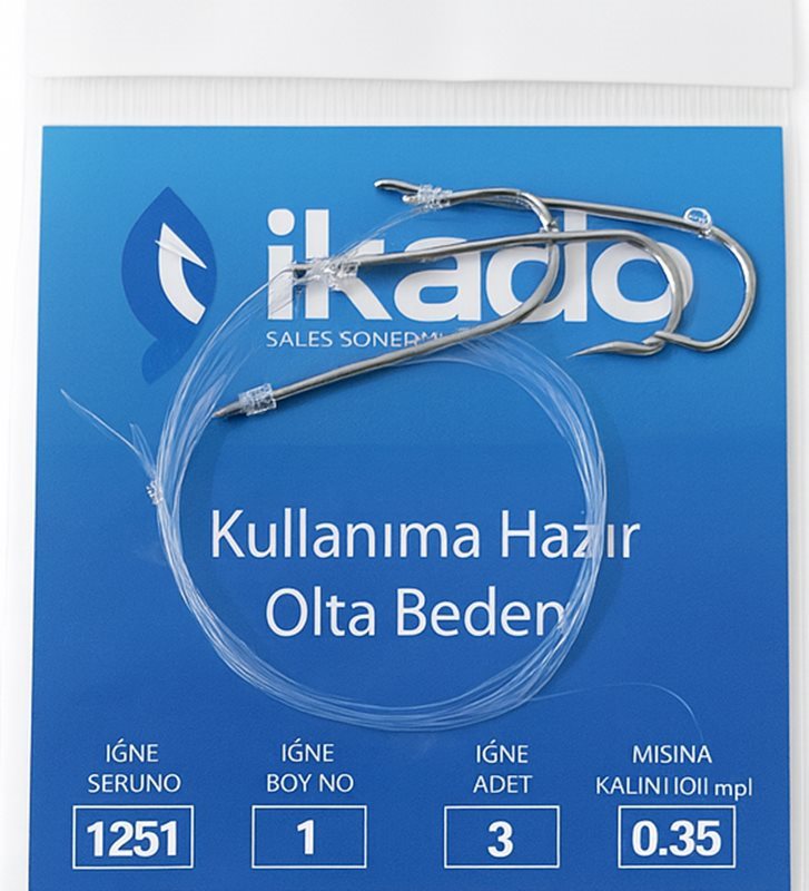 İkado 1251 3 İğneli Hazır Olta Bedeni 1 Numara