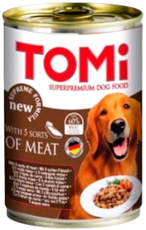 Tomi With 5 Sorts of Meat Beş Çeşit Etli Köpek Konservesi 400 Gr