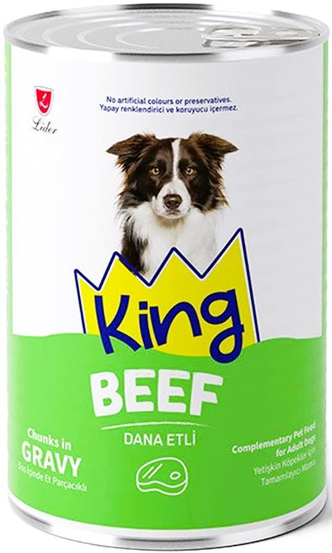 King Beef Dana Etli Köpek Konservesi 400 Gr