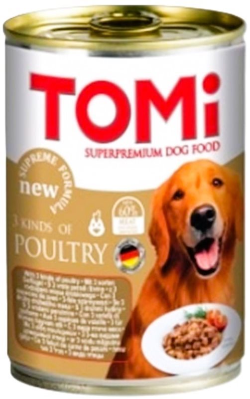 Tomi 3 Kinds of Poultry Üç Çeşit Kümes Hayvanlı Köpek Konservesi 400 Gr